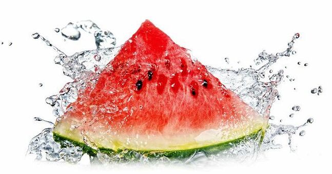 Watermeloen is een zoete bes die ideaal is voor een dieet